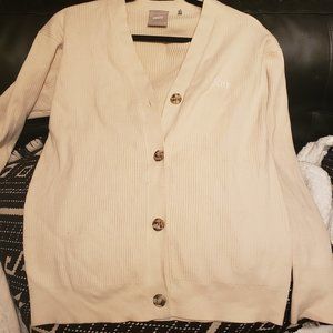 Kith White Ribbed Cardigan